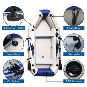 Set Professionale di Kayak Gonfiabile per Pesca, Gommone Resistente da 1,75m con Motore Elettrico da 18LB e Supporto, MOQ 1 Set - Product Image 5