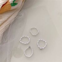 Promotion Geschenke Handgemachte Acryl Perle Perlen Elegante Ringe Frauen Mädchen Mode Einfache Elastische Drimond Ball Herz ringe