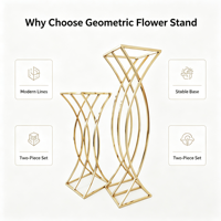Support à fleurs en fer en forme de cube, style sirène, nouveau modèle, pour décoration de lieux de mariage, banquets d'hôtel, vitrines et accessoires de saison des fêtes