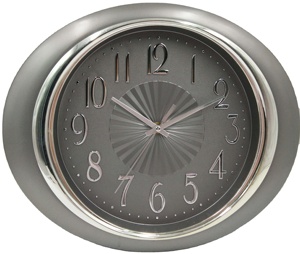 Trang trí nội thất 13 inch hình bầu dục 3D kỹ thuật số bảng điều chỉnh thiết kế hiện đại nhựa đồng hồ treo tường cho phòng khách trang trí - Product Image 6