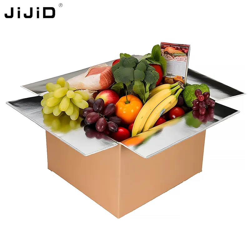 JIJID Delivery Food Box Recycled Material Lobster Shipping Insulated Paper Carton Box Insulated Box