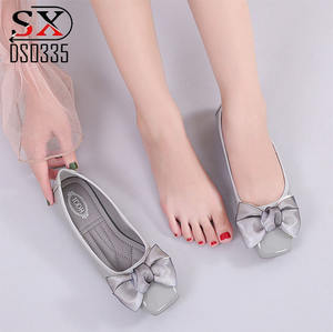 Оптовая продажа, китайский завод, низкая цена, удобные женские туфли на плоской подошве без застежки с бантом, женская обувь на плоской подошве - Product Image 5