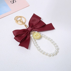 Gantungan Kunci Motif Titik Pesta dengan Pita Besar, Tas Pembawa Pita untuk Hiasan Gantung, Dekorasi Tas, Aksesoris DIY untuk Tempat Headphone - Product Image 4