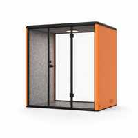 Système de Conférence Audio HAUMR - Cabine Insonorisée Mobile - Réducteur de Bruit - Salle de Réunion Insonorisée - Cabine de Négociation pour Bureau