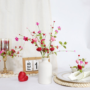 Bouquet de fleurs artificielles DAMAI en papier rouge et rose mélangé, fait main, décoration moderne pour la Saint-Valentin, mariage, fête des mères - Product Image 4