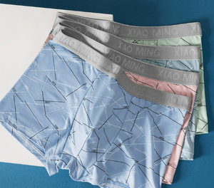 תחתוני גברים חדשים, מכנסיים שטוחים, מותן בינוני, ארבע פינות, מכנסיים גדולים לגברים - Product Image 1