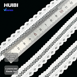 WH80095 Cinta de Encaje Blanco de Alta Calidad Hecha a Medida - Ribete de Encaje de Nailon Ancho, Dentelle Pizzi, Dantel, Ribete Elástico - Product Image 2