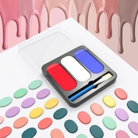Palette de peinture pour le visage et le corps activée par l'eau, rouge, blanc, bleu, sans danger, non toxique, kit de maquillage avec pinceau applicateur