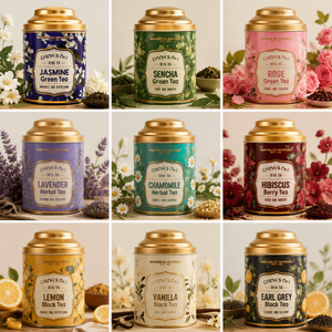 กล่องบรรจุภัณฑ์ชา/กาแฟแบบเหล็กพิมพ์โลโก้ตามสั่ง ขายส่ง แบบ OEM & ODM สไตล์อังกฤษสุดหรู ขนาด 100 กรัม 50 กรัม - Product Image 2