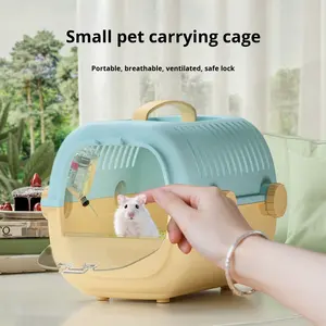 Taşınabilir Lüks Karikatür Tarzı PP Malzemeden Villa Hamster Kuş Kafesi, Dış Mekan Kullanımı İçin, Papağanlar, Küçük Kuşlar ve Diğerleri İçin Seyahat Dostu - Product Image 1