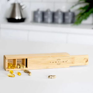 Деревянная коробка для лекарств переносная деревянная мини-коробка для ежедневных путешествий для хранения витаминов - Product Image 4