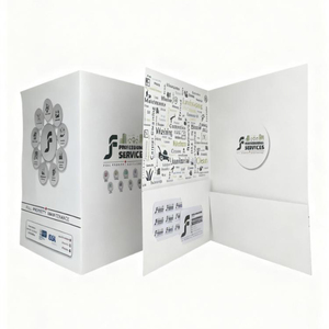 Giá rẻ in 2 túi A4 dập nổi thư mục tùy chỉnh tập tin giấy thư mục trình bày cho tập tin và thẻ kinh doanh - Product Image 5