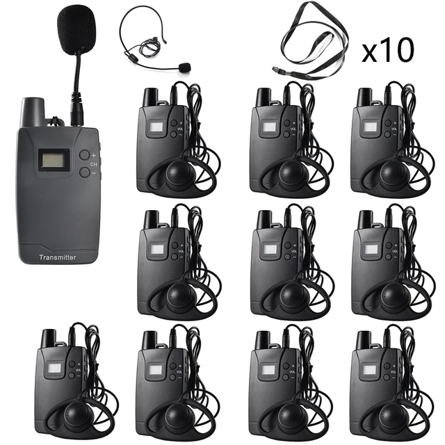 Travel Guide Transmitter Receiver Wireless Tour Guide System for Simultaneous Interpretation Talk Devices Tourism Group Visit
