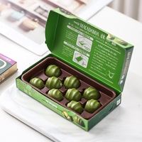 Bonbons japonais importés au chocolat noir fourré à la macadamia, matcha et amande