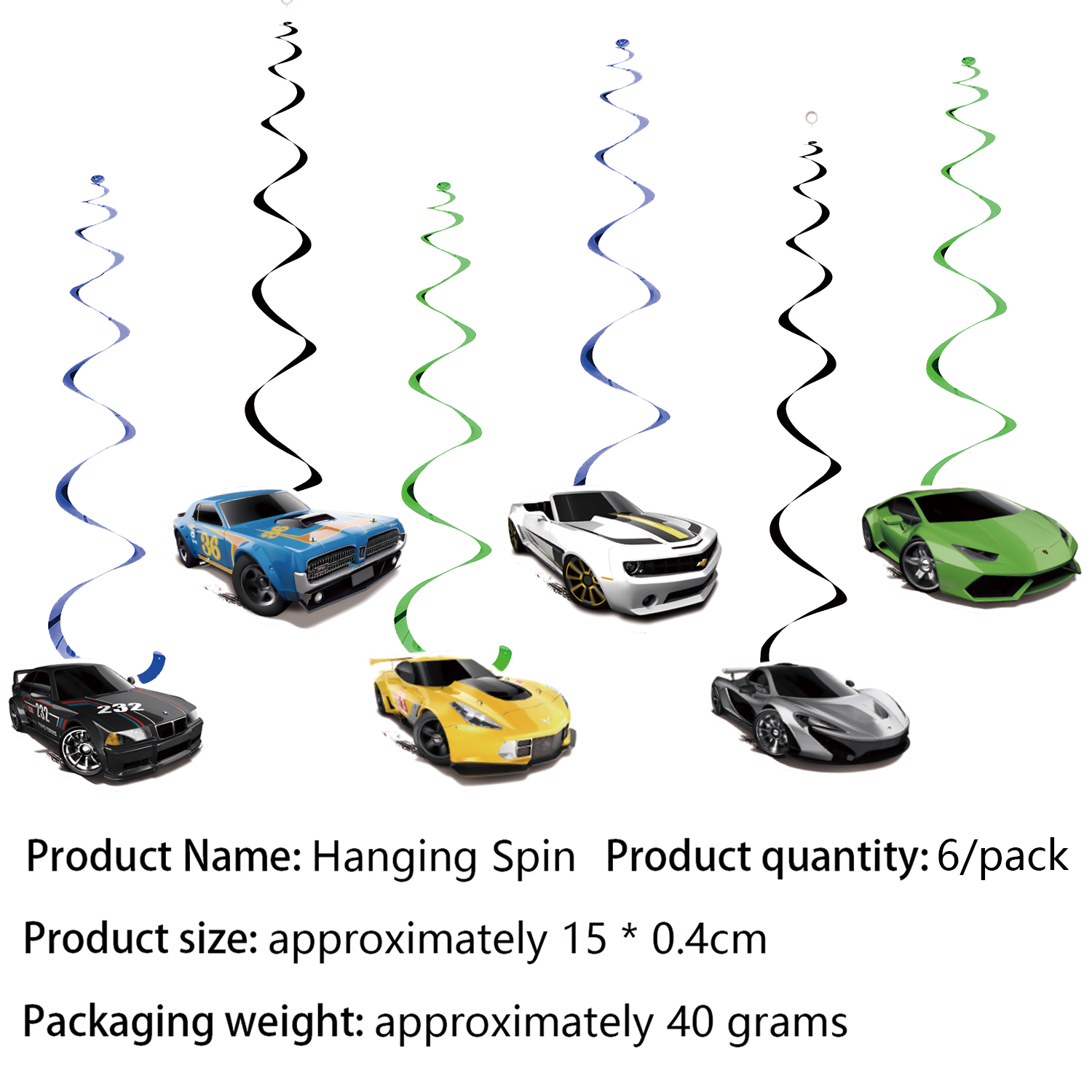 Decoración colgante-6 piezas