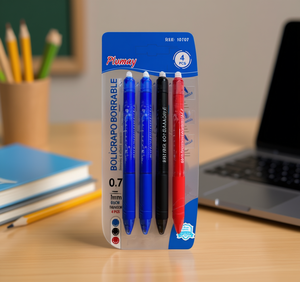Stylos gel effaçables Plumay 0,7 mm 4 pièces bleu noir rouge pour le bureau et l'école - Product Image 2