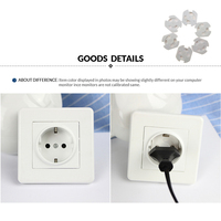Protection de prise électrique en plastique anti-électrique pour bébé, norme européenne, protection pour enfant, protection de prise pour bébé