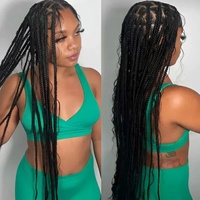 Capelli Indiani Lisci 100% Vergini Non Trattati con Cuticole Allineate per Dreadlock, Intrecciatura, Twist e Riparazione