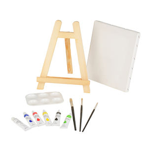 Vente en gros de chevalet en toile aquarelle pour enfants École Set de <span class=keywords><strong>dessin</strong></span> artistique pour artistes Set de <span class=keywords><strong>peinture</strong></span> chevalet en toile pour enfants - Product Image 1