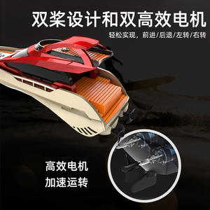 Venta al por mayor 2,4G Mini Control remoto de alta velocidad de agua lancha rápida MODELO DE Material plástico luz de navegación con entrega - Product Image 3