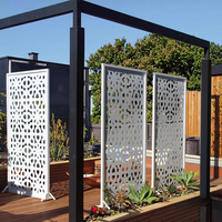 Paravent décoratif durable en aluminium découpé au laser pour jardin, clôture de cour, pergola, taille personnalisable, finition poudrée