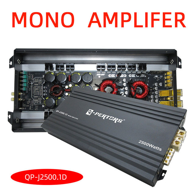 Car Audio Amplifier 1 Channel Amplifier 2500W Q-PERTORS Brand QP-J2500.1D