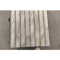 Panneau mural et de plafond en PVC laminé, panneau mural cannelé pour l'Inde, 300*8mm, ligne dorée