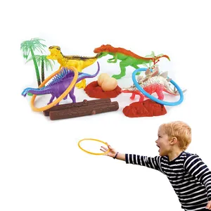 Eğlenceli oyun dinozor yüzük toss oyuncaklar çocuklar için plastik simülasyon çocuklar mini dinozor oyun seti