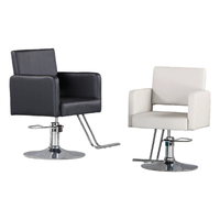 Fauteuil de Barbier Ergonomique Haut de Gamme en Cuir PU pour Salon de Coiffure, Chaise de Coiffage Hydraulique pour Salon de Beauté, Coupe de Cheveux, Permanente, Teinture, et Salon de Détente