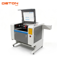 Machine de gravure laser CO2 multifonctionnelle DETON-6040 75W 180W, machine de marquage et de découpe laser fractionnel, industrie publicitaire