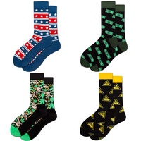 Vente en gros de nouvelles couleurs tendances Chaussettes à rayures Cool Crew Chaussettes Rock Astronaute Football Basketball Dollar US Argent Chaussettes Crâne