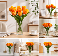 Kunsttulpen Bloemboeket Kunstzijde Bloemarrangement Bruiloft Huisdecoratie Tafeldecoratie Groothandel
