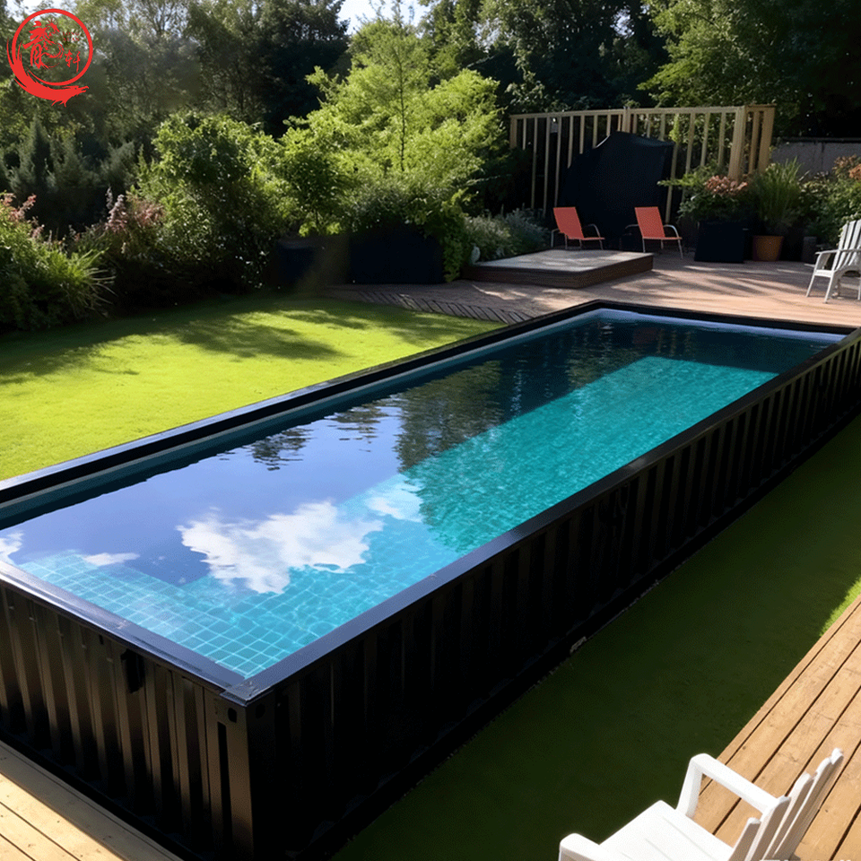 9m Custom Made Mobile Prefab Modular Container Swimming Pool with ...