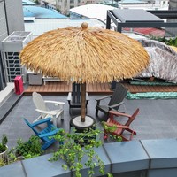 Parasol de jardin en PEHD synthétique pour extérieur, grand parasol de plage, décoration de jardin, parasol de patio en paille