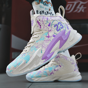 Chaussures de basketball montantes unisexes pour hommes, mode sport, semelle extérieure en caoutchouc antidérapante, tige en maille légère et respirante - Product Image 2