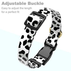 Benutzer definierte Gummi Label Logo Luxus Haustier Zubehör Robustes Polyester Nylon Gurtband Druck Hunde halsband - Product Image 3