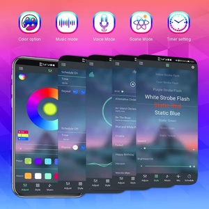 Bande lumineuse LED 5V 5050 USB RGBIC Dream multicolore, décoration murale, synchronisation musicale, télécommande IR, application intelligente Bluetooth, feux d'artifice - Product Image 2