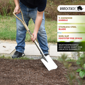 Pala de herramientas de jardín de acero inoxidable con mango de madera, promoción - Product Image 5