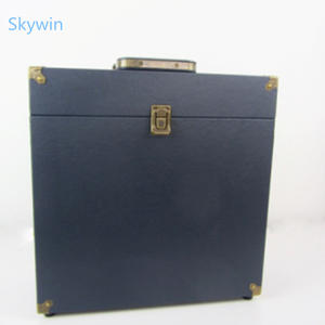 Boîte de rangement pour disques vinyles Skywin 345X150X370MM MDFPVC, support CD pour 30 grands disques - Product Image 1
