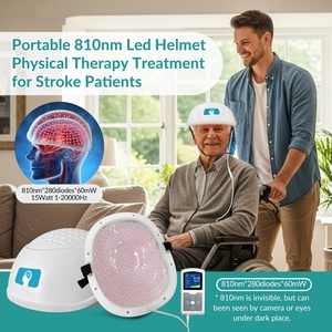 Casco de <span class=keywords><strong>Fisioterapia</strong></span> de Fotobiomodulación de 810nm con Certificación CE, Recomendado por Médicos, para el Tratamiento del Autismo, la Demencia y el Accidente Cerebrovascular - Product Image 1