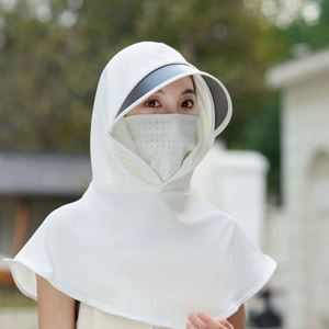 Chapeaux de soleil à séchage rapide pour l'été, protection solaire pour le visage et le cou, balaclava en soie glacée pour femmes, idéal pour la conduite et le cyclisme - Product Image 2