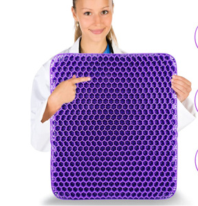 Coussin de siège en gel respirant à motif nid d'abeille pour l'été, soulagement de la pression, douleurs au dos et au coccyx, soutien lombaire à domicile, ergonomique et antidérapant - Product Image 6