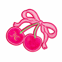 Écussons brodés personnalisés en velours avec motif de marque, fabriqués à la main, en tissu tissé, avec logo brodé 3D en forme de fruit