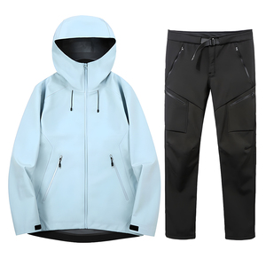OEM Outdoor fabbrica personalizzata 3L leggera <span class=keywords><strong>giacca</strong></span> rigida da <span class=keywords><strong>uomo</strong></span> 10000mm impermeabile pantaloni da trekking Unisex riscaldamento di alta qualità - Product Image 2