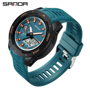 Reloj Electrónico SANDA 3360, Reloj Deportivo Multifuncional de Doble Pantalla en Oferta, Reloj de Pulsera Luminoso con Alarma y Resistente al Agua - Product Image 1