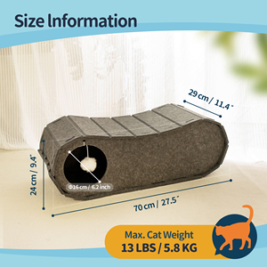 Cave للمنزل الداخلي والقطط الكبيرة والمتعددة القابلة للطي ، كهف مقاوم للخدش ، شعر ساخن وقوي - Product Image 2