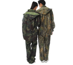 Ensemble de Combinaison de Pluie Camouflage Imperméable pour Hommes et Femmes Imperméable de <span class=keywords><strong>Moto</strong></span> Respirant avec Fermeture Éclair Deux Pièces Séparées Vêtements de Pluie - Product Image 2