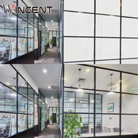 Film Électrique Invisible WINCENT à Teinte Variable pour la Protection de la Vie Privée, Film Dimmable Électrique pour Vitres de Bâtiments et Découpes de Verre