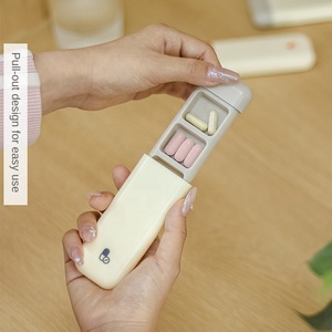 Boîte de rangement pour pilules et comprimés miniatures en gros, 3 compartiments, organiseur de voyage, petite boîte en PP - Product Image 4