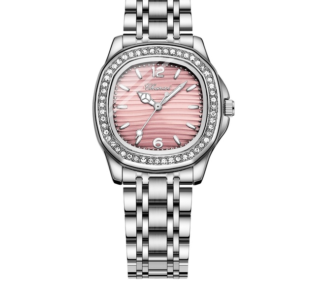 Women's fashion watch Women's quartz watch waterproof glow-in-the-dark steel band watch